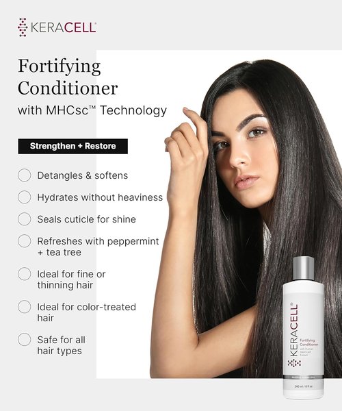 Fortifying Conditioner - Deep Conditioning Treatment with Human Stem Cell Extract - Strengthens & Detangles Thinning Hair - 8 oz