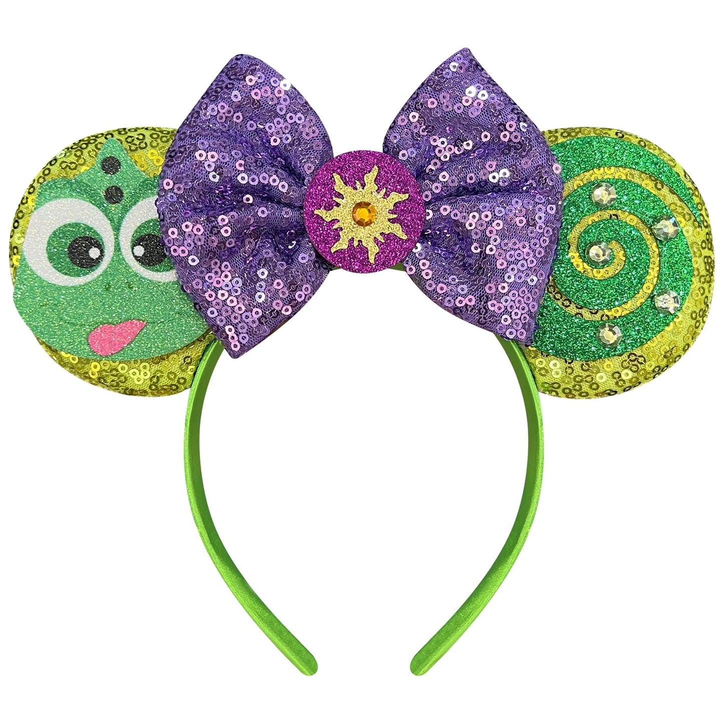 Bolonar Sequin Mouse Ears Headband for Girls Women Princess Mouse Ears Headband