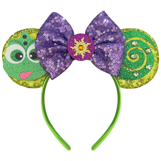 Bolonar Sequin Mouse Ears Headband for Girls Women Princess Mouse Ears Headband