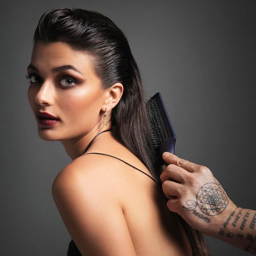Fromm Intuition Ceramic Ionic Thermal Blow Dry Paddle Brush - Smooth, Detangle & Straighten Thick Hair in One Step