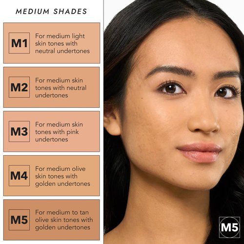 COVER FX Pressed Mineral Foundation - Shade M4 - Weightless Powder Foundation - Buildable Light to Full Coverage - Matte Finish - All Skin Types