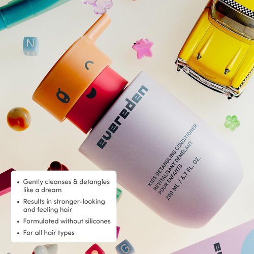 Evereden Kids Shampoo - Gentle Detangling Formula for Curly or Straight Hair | Sulfate-Free, Hypoallergenic | 6.7 fl oz