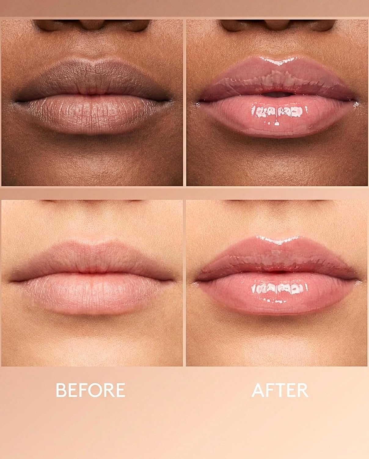 Skiennix Vegan Collagen Lip Glaze Balm - Pink Muse Full-Size Silky Sheer Gloss for Hydrating Shine | Sulfate & Paraben Free