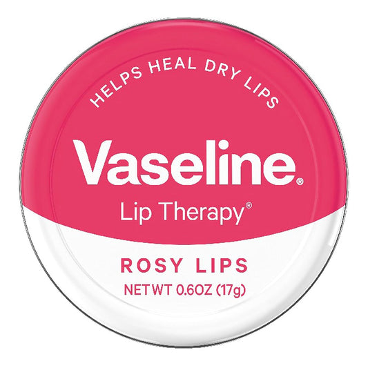 Vaseline Lip Therapy Balm - Rosy Lips Moisturizing Formula | 0.6 oz Tin