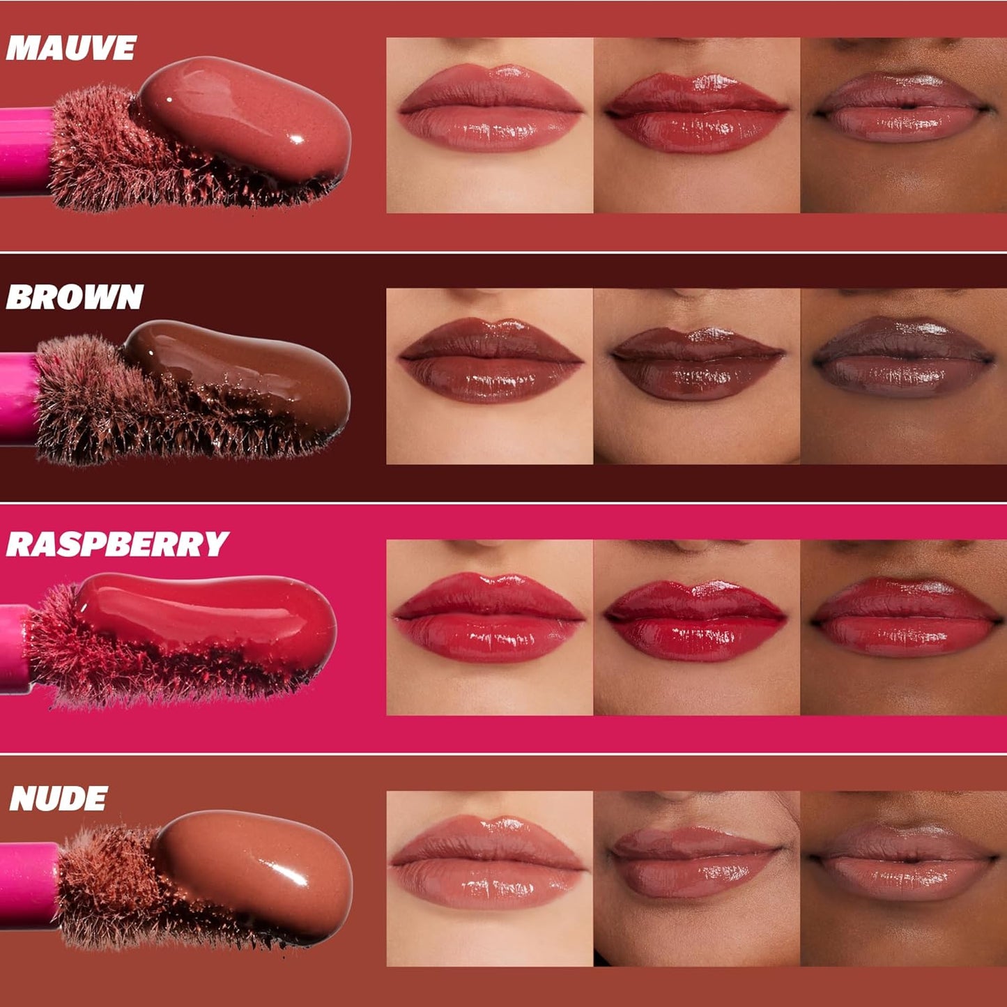 BASMA Beauty Ultra-Hydrating Lip Gloss - Rich Pigment, Non-Sticky Shine for Dry Lips | Nude Color