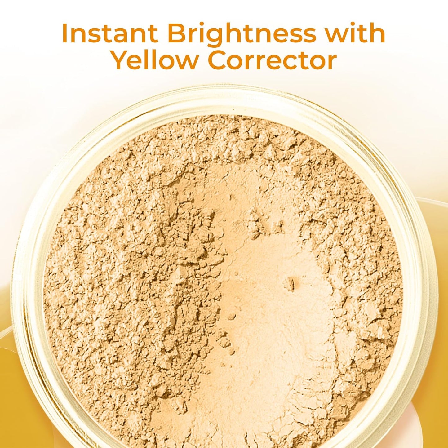 Yellow Corrector Powder by [Brand Name] - Concealer for Redness & Dark Circles | Talc-Free, Vegan, 5g Jar