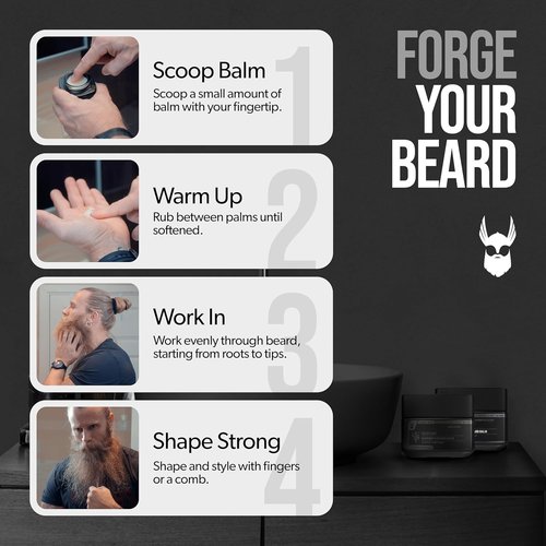 Beard Struggle Warrior’s Beard Balm - Non-Greasy, Low-Hold Formula with Cologne-Grade Fragrance | 50g