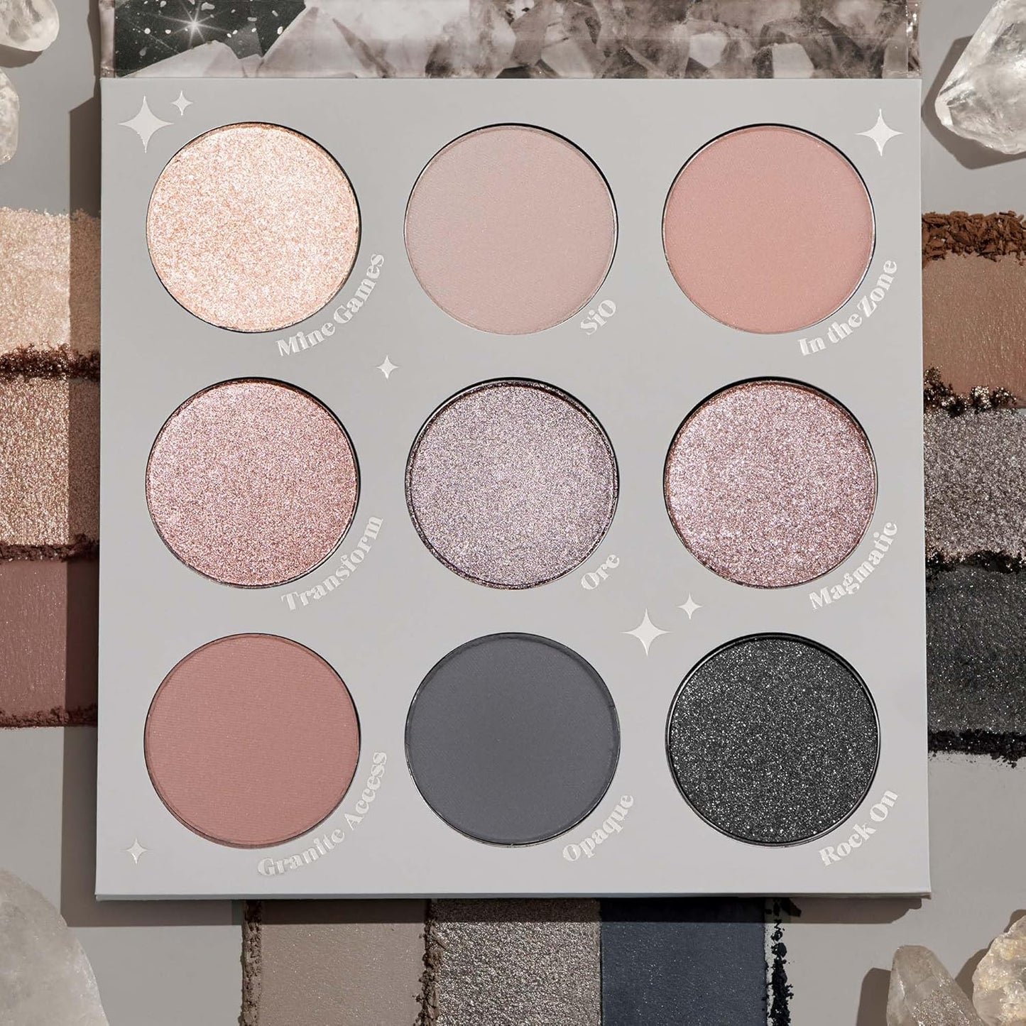 ColourPop Of Quartz Eyeshadow Palette - High-Pigment Neutral Taupe Shades with Metallic & Matte Finishes (0.3 oz)