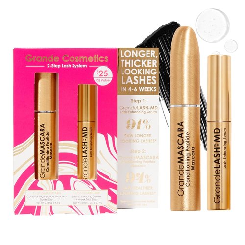Grande Cosmetics Lash & Brow Care Systems - Multi-Step Enhancing Sets for Longer, Fuller Lashes & Brows