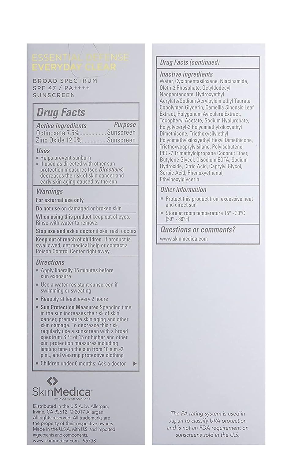 SkinMedica Essential Defense Mineral Shield SPF Sunscreen - Lightweight Facial Protection for Oily/Combination Skin, 1.85 Oz