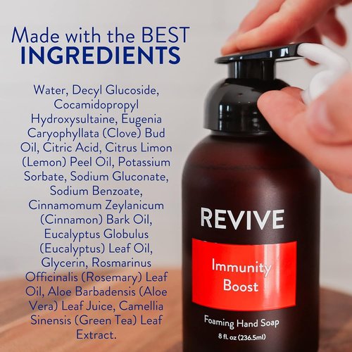 Revive Essential Oils Immunity Boost Foaming Hand Soap - 100% Pure Therapeutic Grade | 2 Pack for Aromatherapy & Skin Care