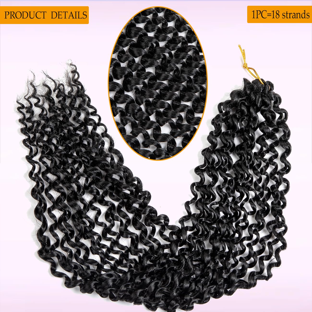 Passion Twist Hair Water Wave Crochet Hair for Black Women 22 Inch 4 Packs Passion Twist Crochet Hair Pre Looped Bohemian Braids for Black Women (1B, Economic package)