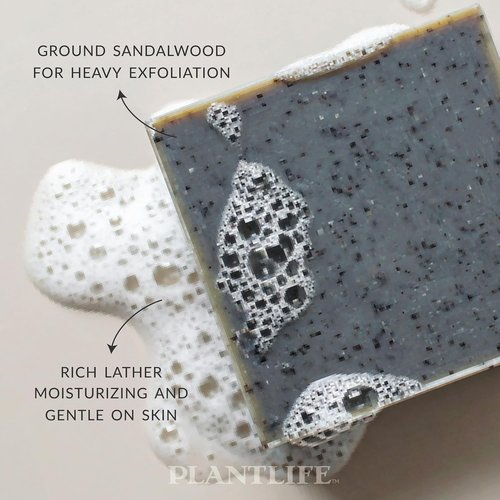 Plantlife Sandalwood Bar Soap - Moisturizing & Soothing Handcrafted Soap - 4oz Plant-Based Bar Made in California