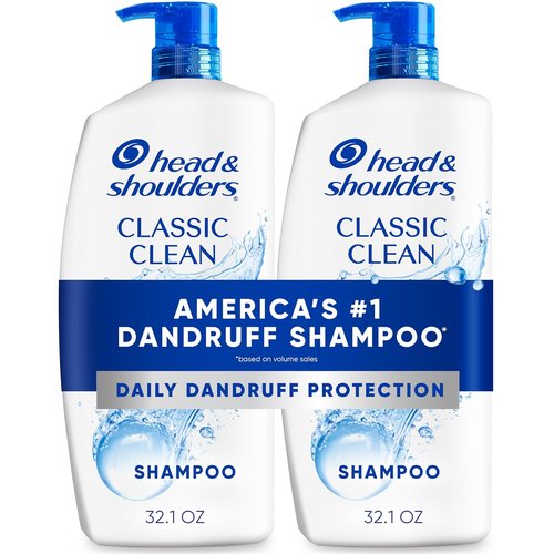 Head & Shoulders Anti-Dandruff Shampoo - Classic Clean Twin Pack, 1% Pyrithione Zinc, 32.1 fl oz Each