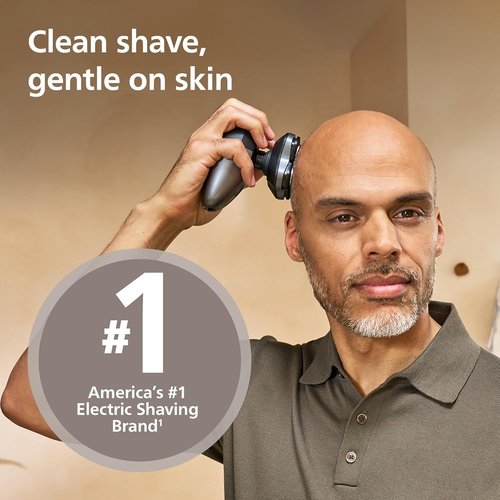 Philips Norelco Head Shaver Pro 7000 - Electric Shaver with 360° Flexing Head & ComfortCut Blades for Gentle Shaving, Model HS7980/40