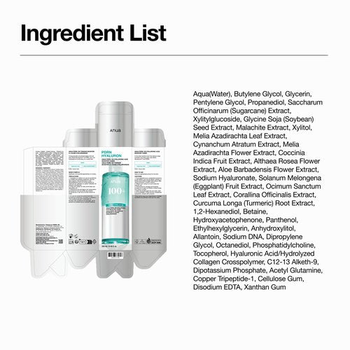 Anua PDRN 100 Hyaluronic Acid Booster Toner, Hydrating Face toner for Dry & Sensitive Skin, Salmon DNA with Moisture Plumping Effect, Glowy Non-Sticky Daily Toner, Korean Skincare (250ml / 8.45 fl oz)