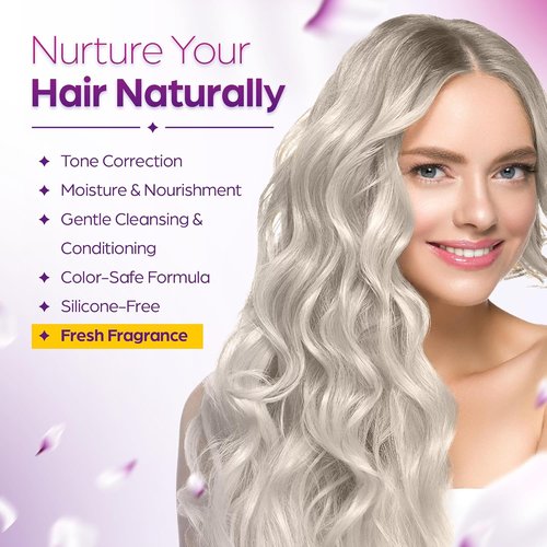 Herbishh Purple Shampoo - Eliminate Yellow & Brassy Undertones | 16.9 fl. Oz, Deep Cleansing & Frizz Control