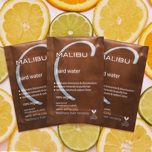 Malibu C Hard Water Wellness Hair Remedy | B5 Scalp Revitalizer Mist - Restore Moisture & Protect Sensitive Scalp (3 Packets + 8 oz)