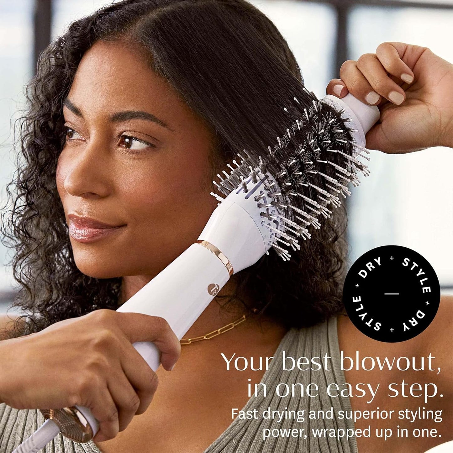 T3 AireBrush Hair Blow Dryer Brush - Fast Drying & Volumizing with Multiple Heat Settings | Ceramic Finish