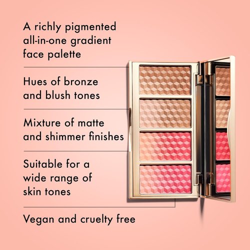 ICONIC LONDON Get Cheeky Face Powder Palette - Four Soft Matte & Shimmer Shades for a Glowy Look
