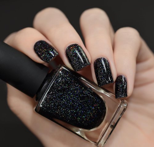 ILNP Cityscape - True Black Holographic Jelly Nail Polish | Long-Lasting, Chip Resistant, Vegan, 12ml