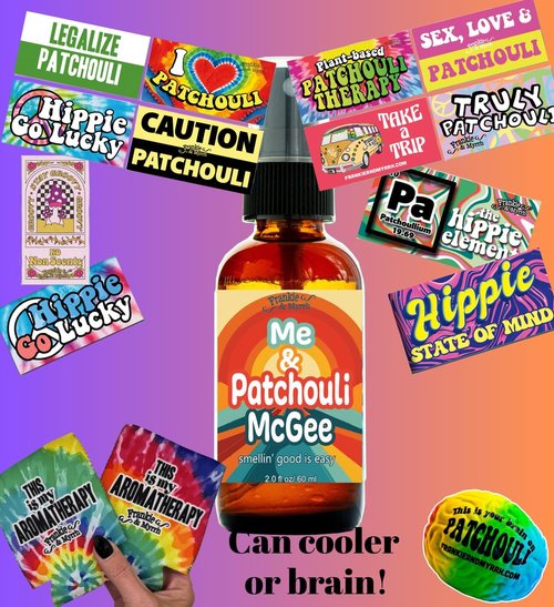 Frankie & Myrrh Aromatherapy Spray - Patchouli Orange Vanilla (2 Fl Oz) + Sticker Pack & Bonus Gift