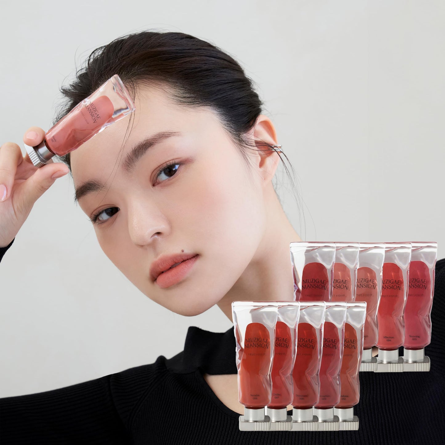 MUZIGAE MANSION Objet Lip Stain (Unique Paint Tube Design) – Velvet Matte Tint, Long-Lasting Waterproof Lipstick, Hydrating Korean Makeup, Red & Rose Gloss, K-Beauty Tinted Lipstain (15 PRIDE)