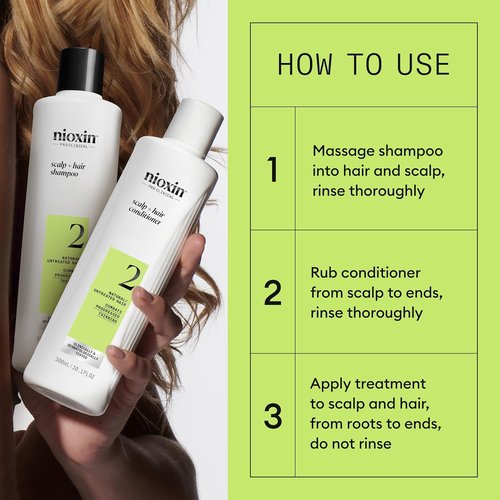 NIOXIN Scalp & Hair Thickening System Kits - Strengthen Natural, Colored & Damaged Hair | 1 Month Supply