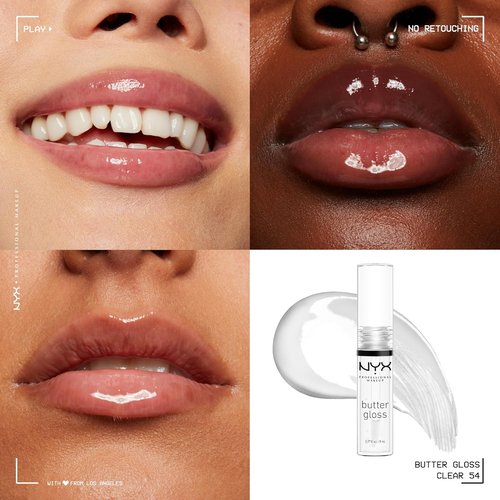 NYX PROFESSIONAL MAKEUP Butter Gloss - Non-Sticky Clear Lip Gloss in Sugar Glass
