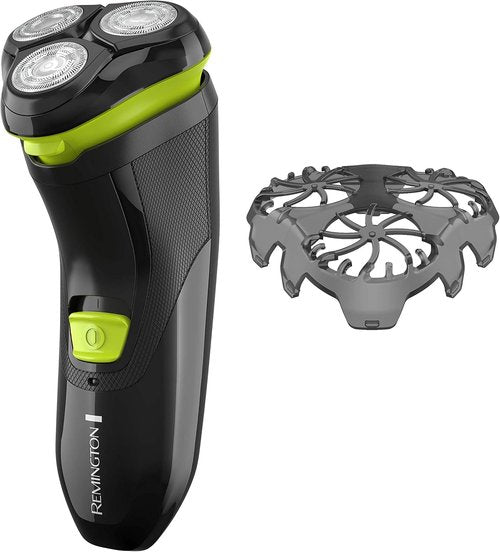 Remington Ultrastyle Rotary Shaver - Rechargeable Design | Black & Neon Green Color