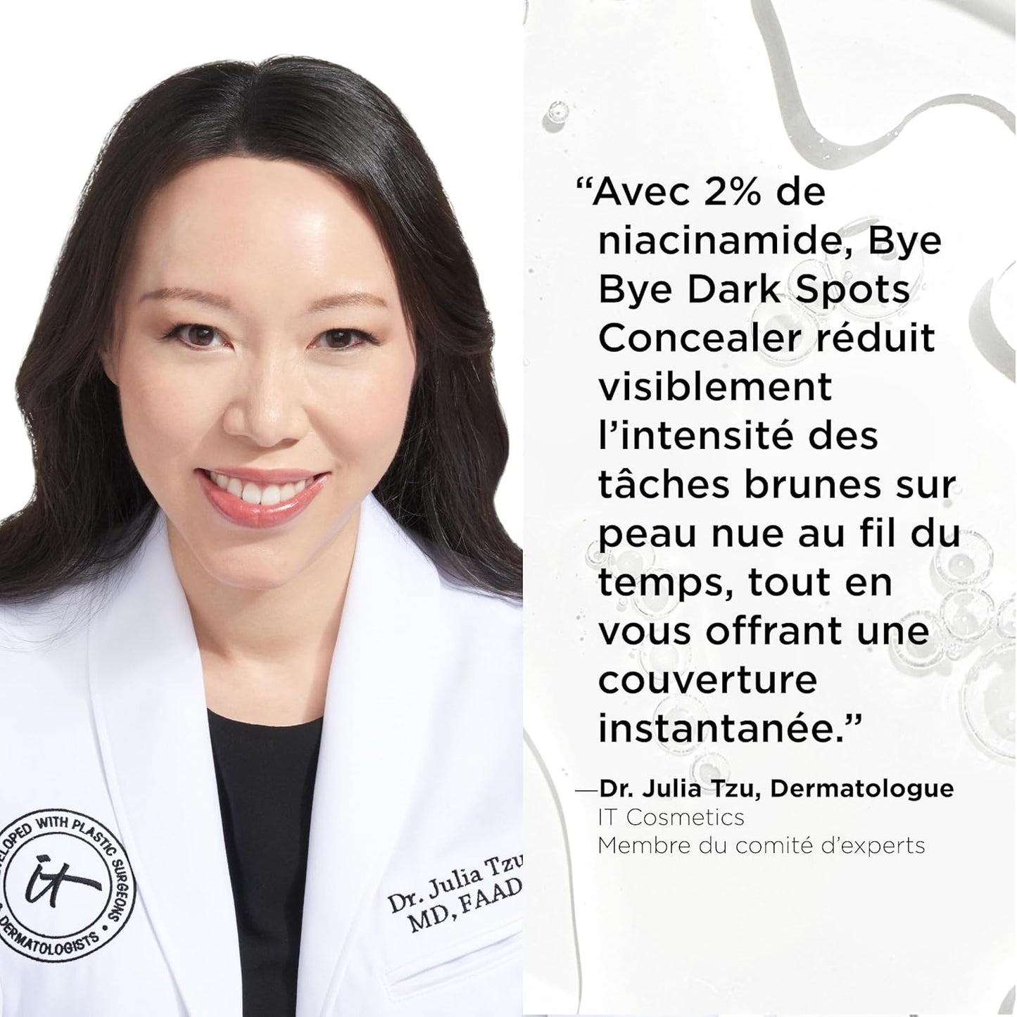 IT Cosmetics Bye Bye Dark Spots Concealer | Brightening Serum with 2% Niacinamide & Caffeine - Medium Coverage, 0.22 fl oz