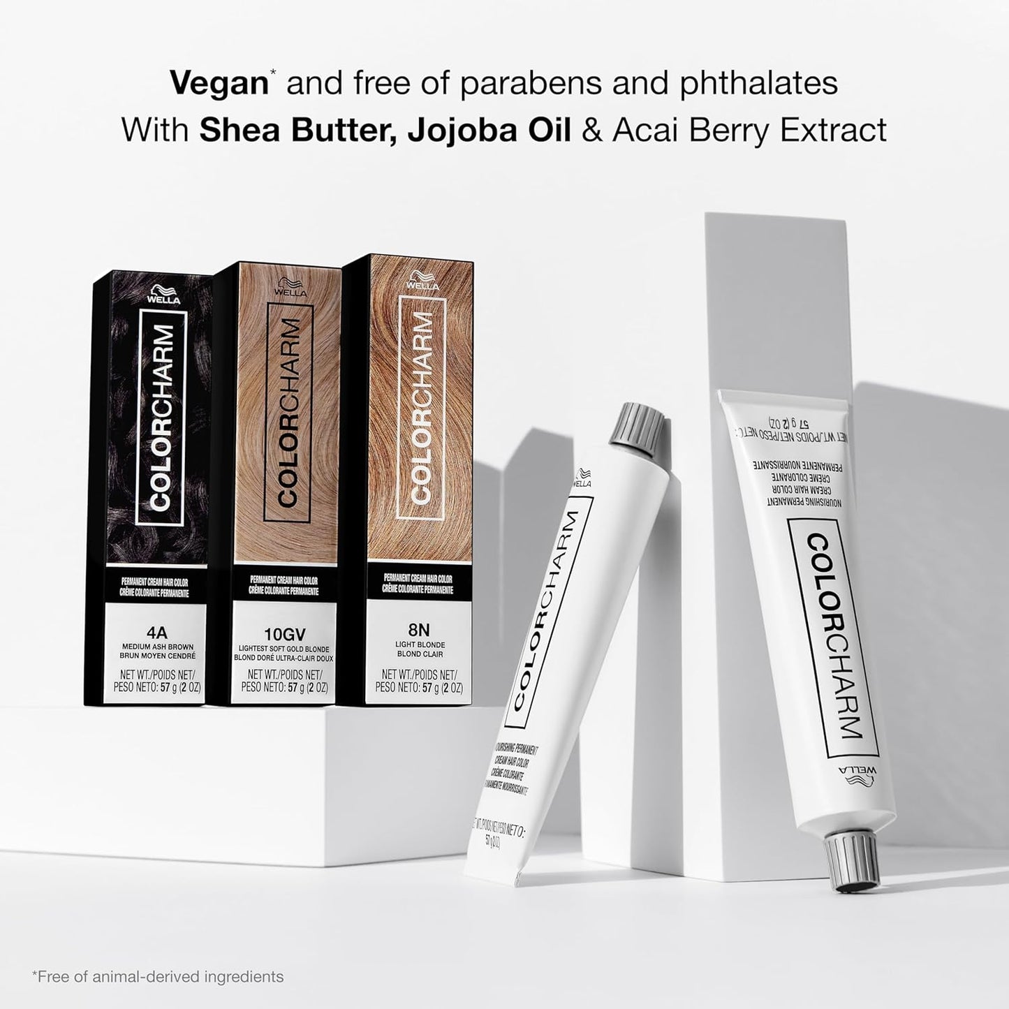 COLORCHARM Permanent Cream Hair Dye - Ash Blonde with Pearlescent & Smokey Cool Tones | 100% Gray Coverage | 2 oz.