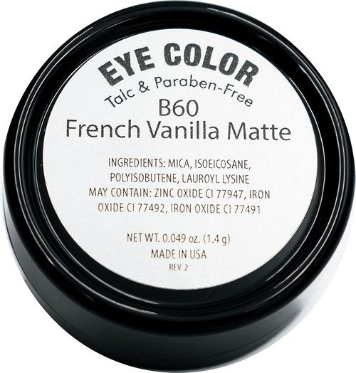 Pure Ziva Naked French Vanilla Vegan Eyeshadow - Off White Matte Finish, Talc & Paraben Free