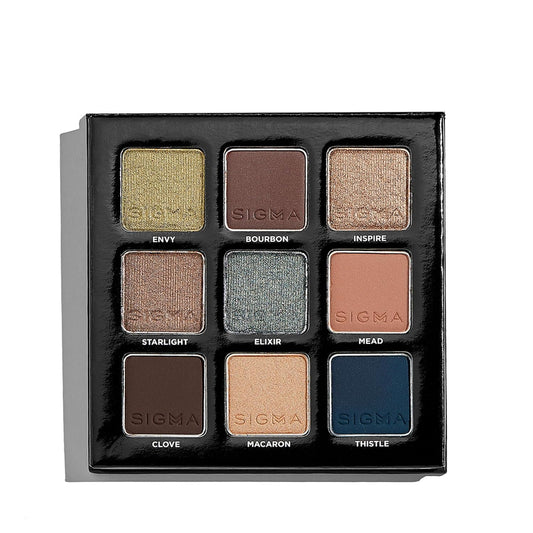 Sigma Beauty On-the-Go Eyeshadow Palette - Ivy | 9 Bold, Highly Pigmented Shades in Matte, Shimmer & Metallic Finishes