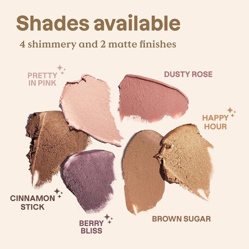 ATTITUDE Oceanly Eyeshadow - EWG Verified Shimmer Cream in Berry Bliss | Vegan & Plastic-Free, 0.16 Fl Oz