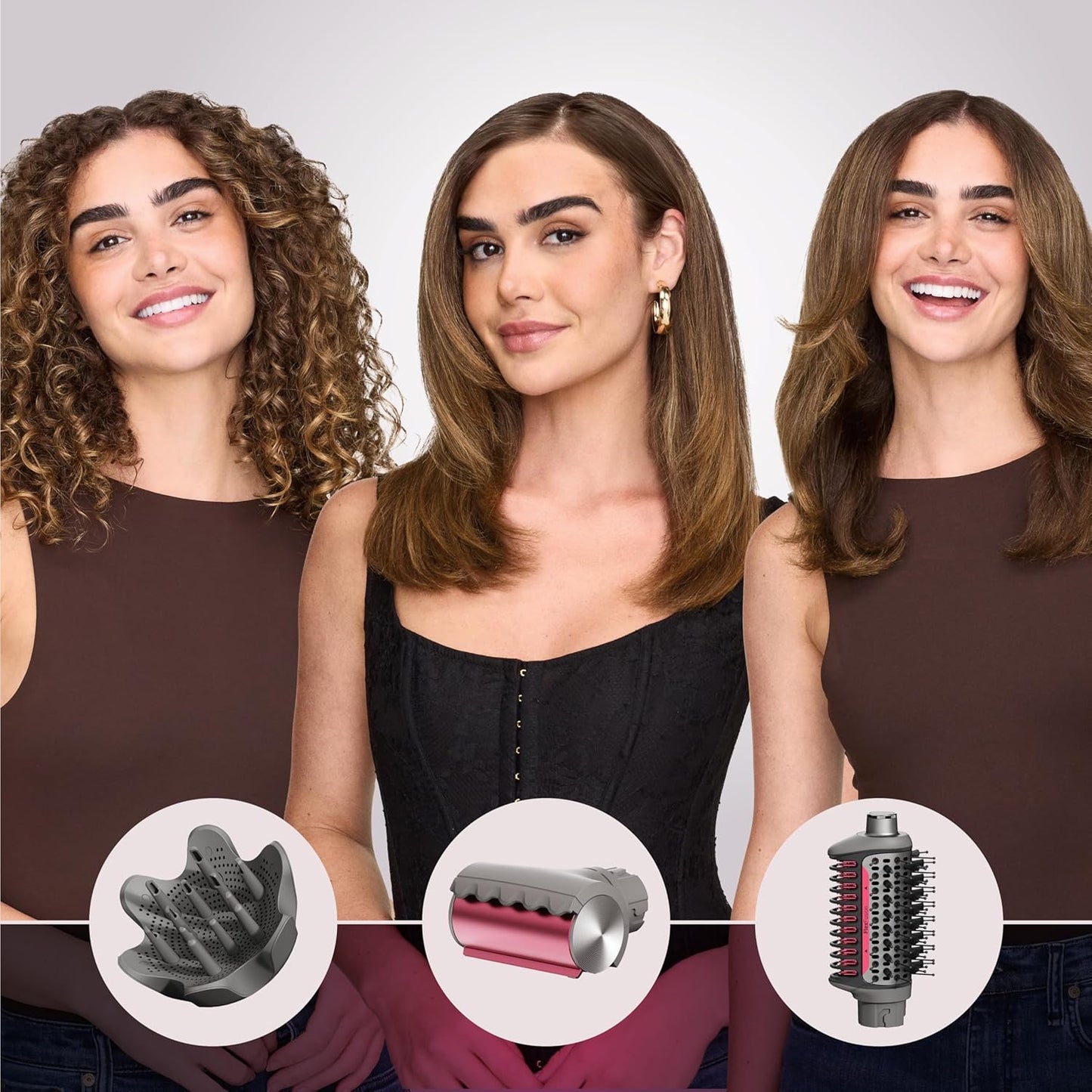 Shark FlexFusion Hair Dryer - Ceramic Air Styler with Auto-Wrap Curlers & Diffuser | HD642