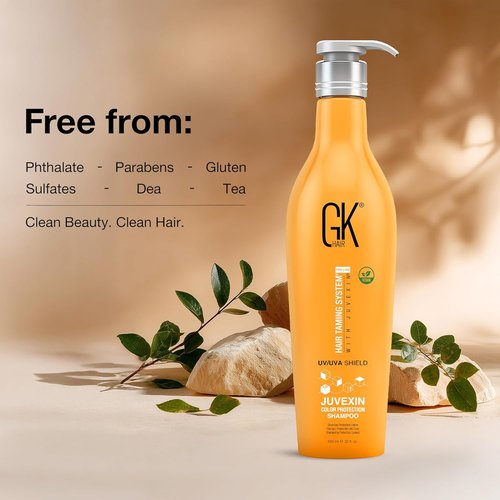 GK HAIR Shield Shampoo - Color Safe Formula with UV Protection, Aloe Vera & Argan Oil | 22 Fl Oz