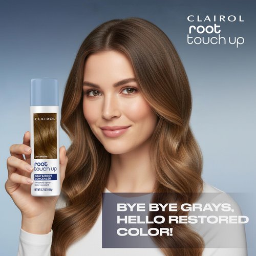 Clairol Root Touch-Up Temporary Hair Coloring Spray, Light Brown Hair Color, Pack of 1 - Packaging May Vary