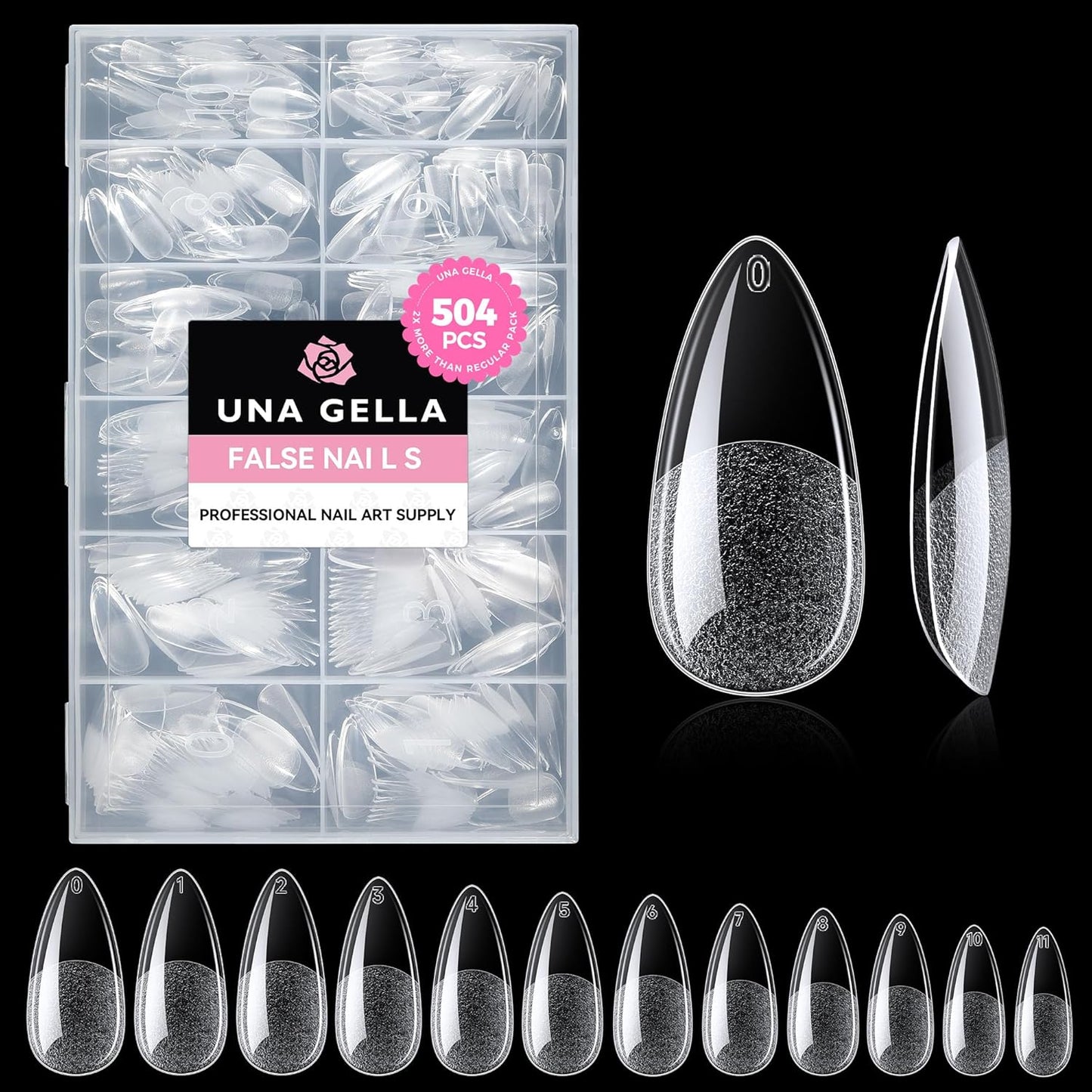 UNA GELLA Gel Nail Glue, Solid Nails Gl ue Gel 40g Lamp Curing Needed Soak Off G LUE Strong Nail G LUE G el for Acrylic Fake Nails Tips Extension Press On Nails for Gelly Tips