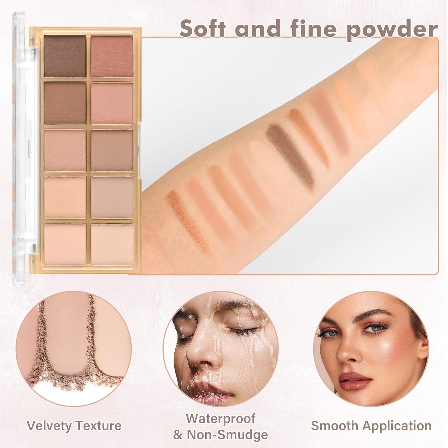 Skiennix Matte Eyeshadow Palette - Ten High-Pigmented Shades for Blendable, Vegan Eye Makeup (04)