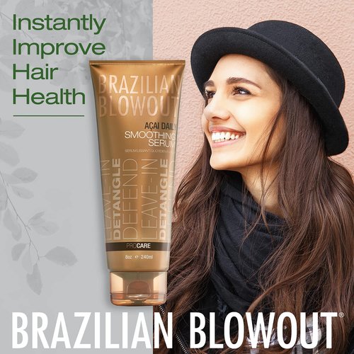 BRAZILIAN BLOWOUT Acai Daily Smoothing Serum - 8 oz for Frizz Control & Shine