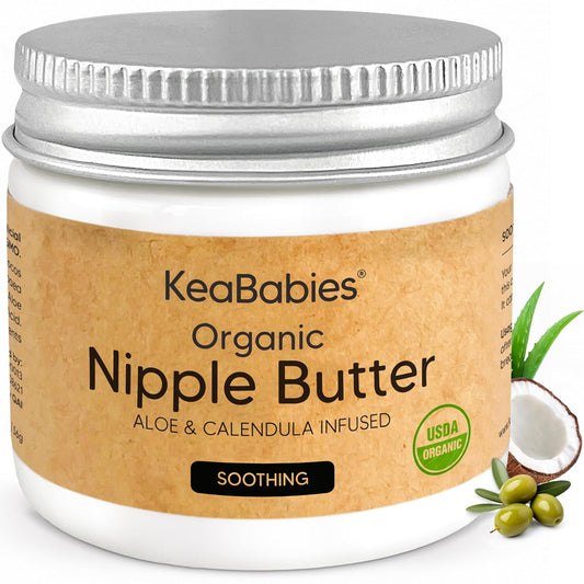 Skiennix Organic Nipple Butter - Natural Relief for Cracked Sore Nipples | 2oz Nursing Cream