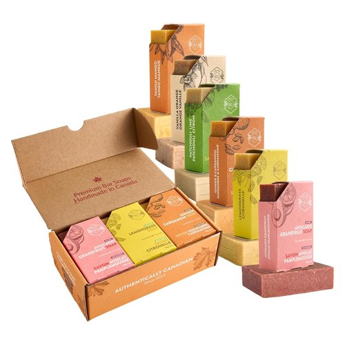 Crate 61 Organics Natural Bar Soap - Handmade Plant-Based Formula with Essential Oils | Pack of 6 (Citrus)