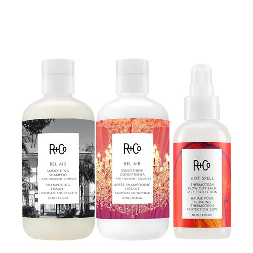 R+Co Bel Air Smoothing Shampoo – Anti-Oxidant Complex for Smooth, Frizz-Free Hair for All Hair Types – UV Protection, Shine & Hydration – Sulfate-Free, Vegan & Cruelty-Free