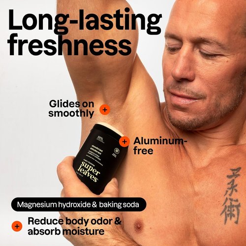 ATTITUDE Aluminum-Free Deodorant for Men - 95% Natural Ingredients | EWG Verified, Plant-Based Odor Control, 2.64 Oz