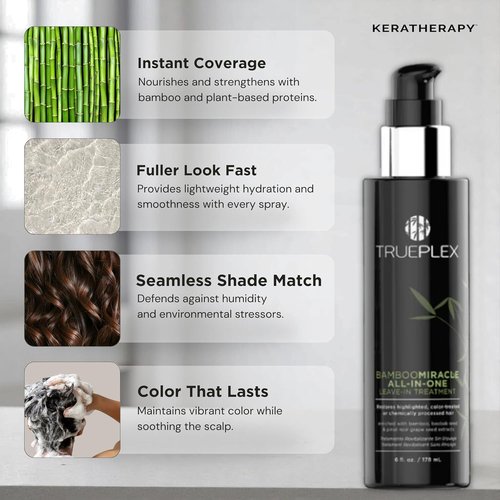 KERATHERAPY Bamboo Miracle Conditioning Treatment - Vegan Leave-In Hair Strengthener, 6 oz. | Baobab & Grape Seed Extract for Color Treated Hair