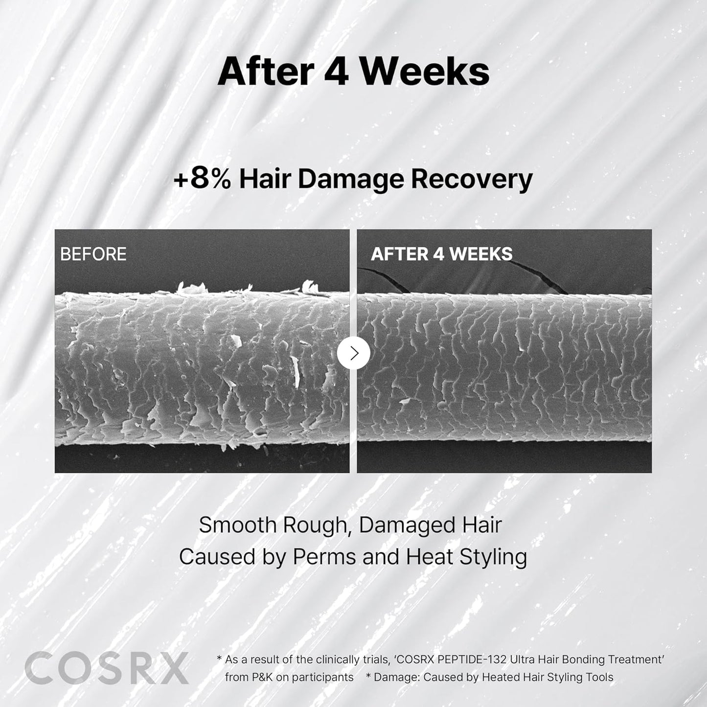 COSRX PEPTIDE 132 Hair Bonding Repair Treatment - Deep Conditioner for Damaged Hair, Repairs Breakage & Split Ends - 8.11 fl oz