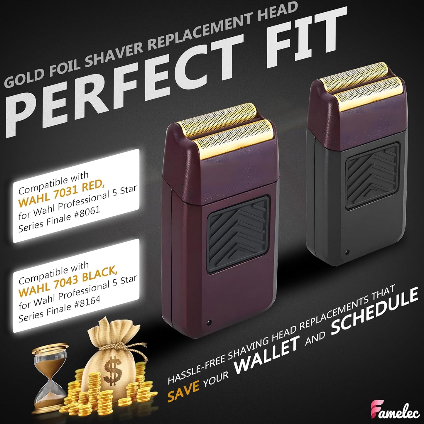 Wahl 5 Star Series Finale Shaver Foil Replacement - Super Close Shaving | 2 Pack for Models 7031-100, 7043-100, 7031-200