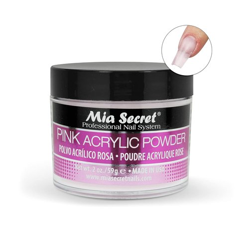 Mia Secret Pink Acrylic Powder - Professional Nail System for Strong, Long-Lasting Nails | 2 OZ