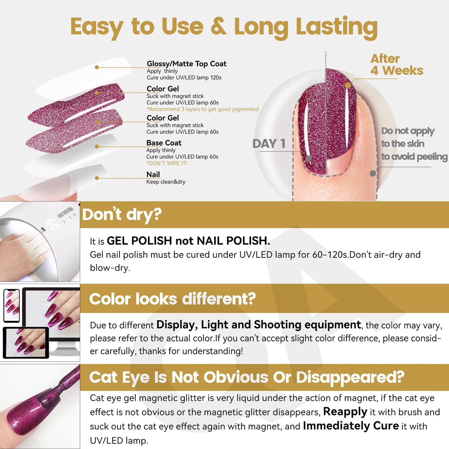 YTD Likomey Cat Eye Gel Nail Polish,15ml Bright Plum Pink Holographic Translucent Neutral Velvet Jelly Sheer Magnetic Dragon Fruit Shimmer Glitter UV Gel with Magnet Stick,MY378